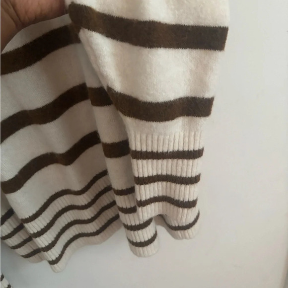 Banana Republic Sweater Wool Alpaca Ivory Old Money Soft Striped XL Quiet Luxury - Picture 5 of 6